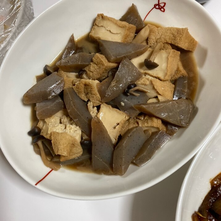 こんにゃくと厚揚げの煮物